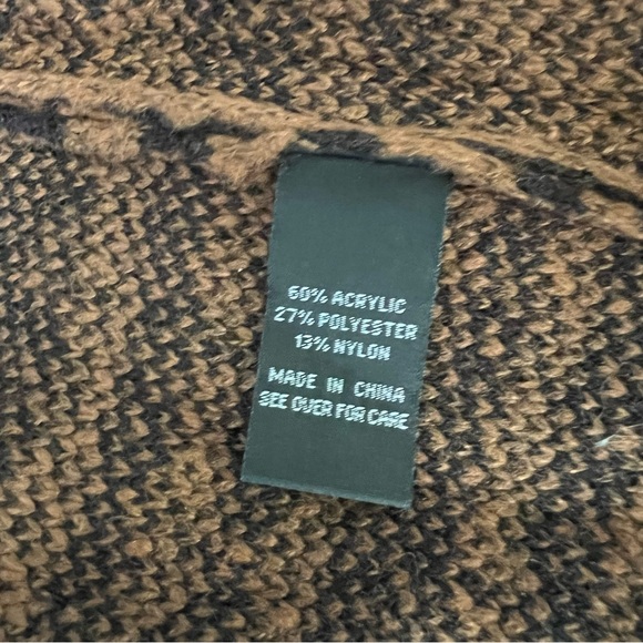 Fortune + IVY Brown and Black Zebra Print Pocketed Cardigan NWOT Small - Picture 4 of 7